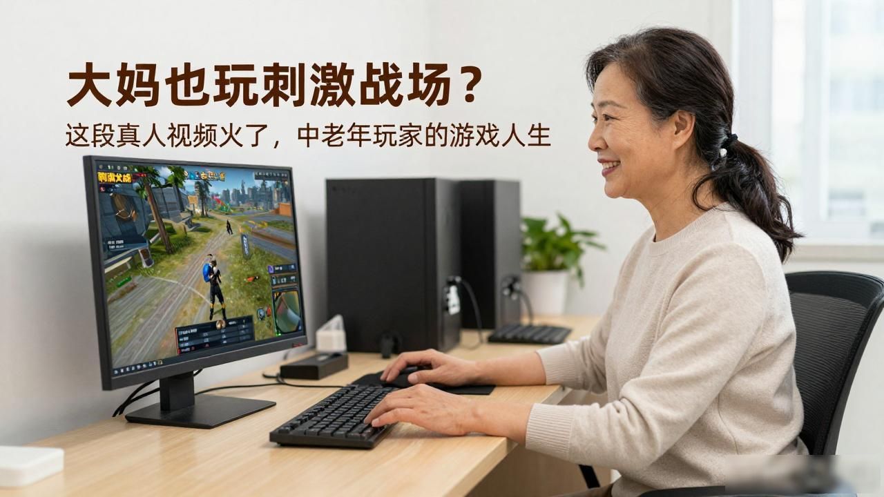 大妈也玩刺激战场？这段真人视频火了，中老年玩家的游戏人生